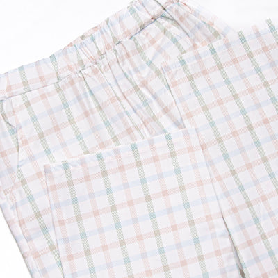 Pup in Plaid Embroidered Pant Set, Green