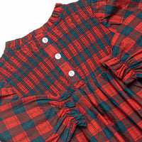 Holiday Heritage Elastic Smocked Dress, Red