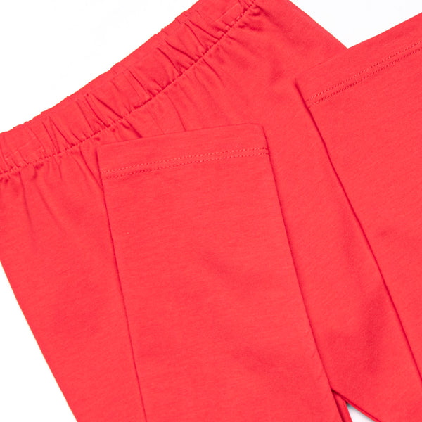 Oh Toodles Embroidered Legging Set, Red Check