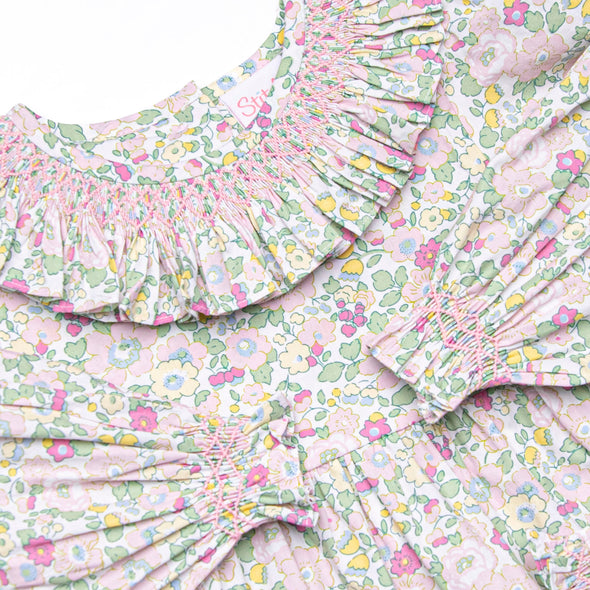 Primrose Petals Smocked Bubble, Pink