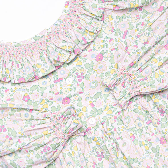 Primrose Petals Smocked Legging Set, Pink