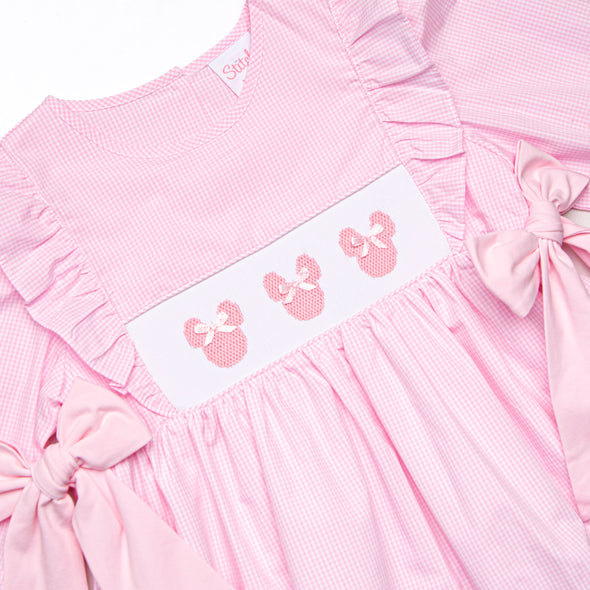 Palace Pastels Smocked Side Tie Dress, Pink