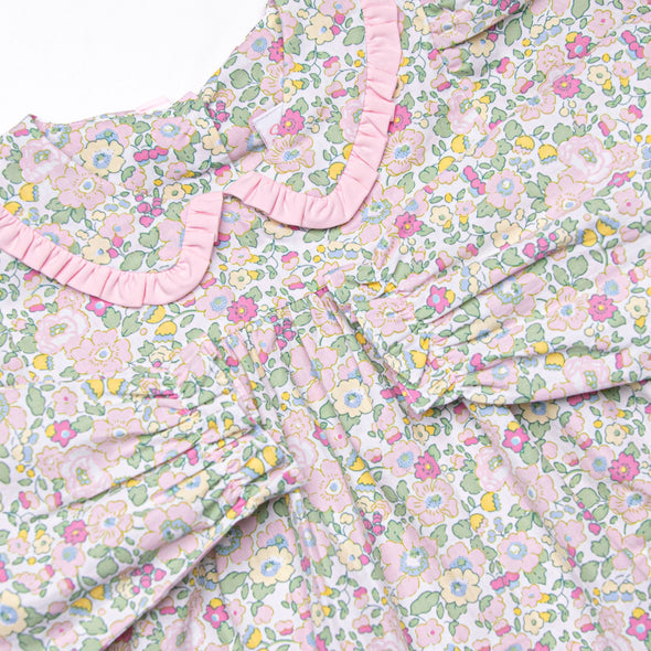 Clubhouse Carnations Applique Diaper Set, Pink