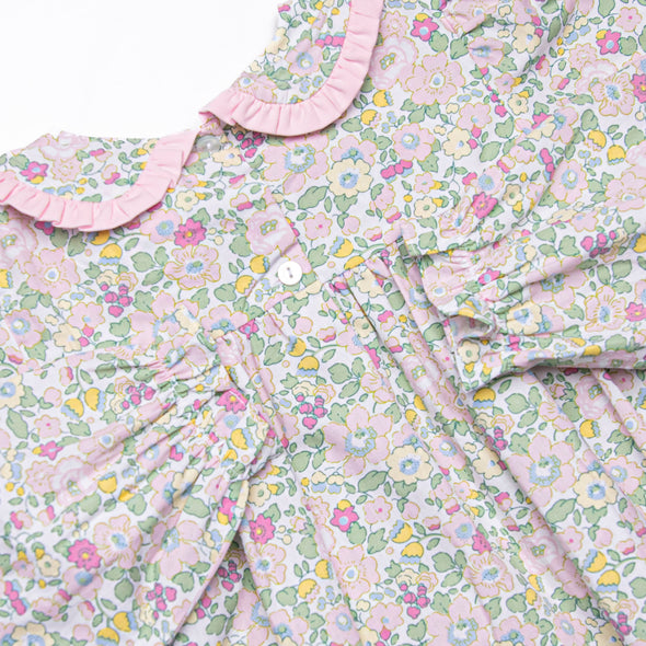 Clubhouse Carnations Applique Diaper Set, Pink