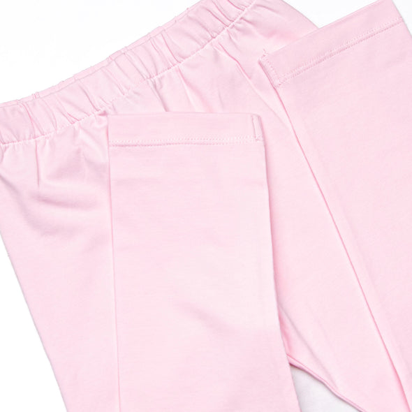 Clubhouse Carnations Applique Legging Set, Pink