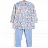 Blossom in Blue Legging Set, Blue