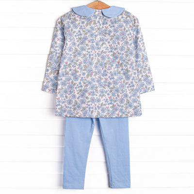 Blossom in Blue Legging Set, Blue
