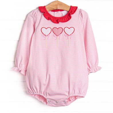 Lollipop Love Applique Bubble, Pink