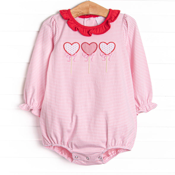 Lollipop Love Applique Bubble, Pink