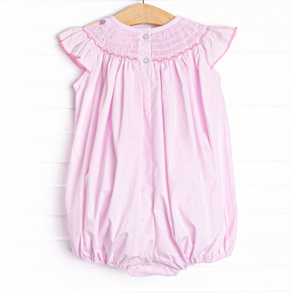 Birthday Girl Smocked Bubble, Pink