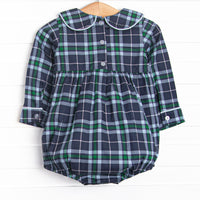 Campbell Long Sleeve Bubble, Navy Plaid
