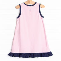 Big League Applique Dress, Pink