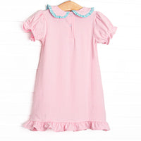 Spill the Tea Applique Dress, Pink