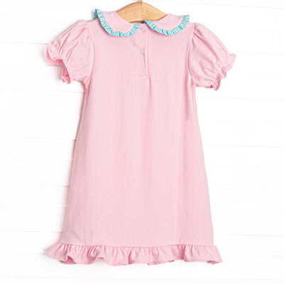 Spill the Tea Applique Dress, Pink