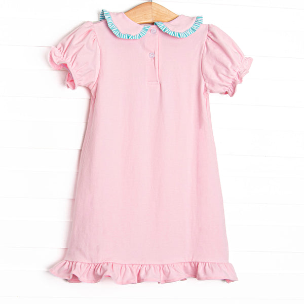 Spill the Tea Applique Dress, Pink