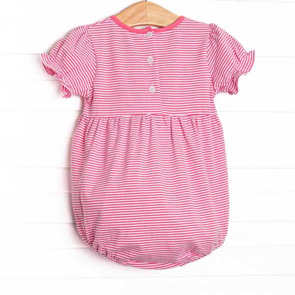 Poppy Puff Sleeve Bubble, Pink Stripe