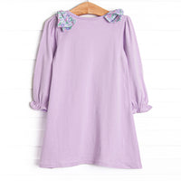 Grow Together Applique Dress, Purple