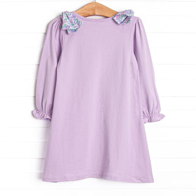 Grow Together Applique Dress, Purple