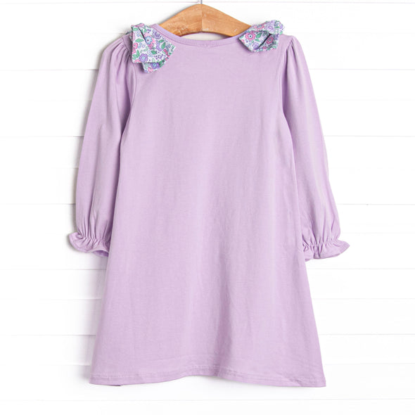 Grow Together Applique Dress, Purple