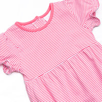 Poppy Puff Sleeve Bubble, Pink Stripe