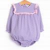 Bonnie Long Sleeve Bubble, Purple Stripe