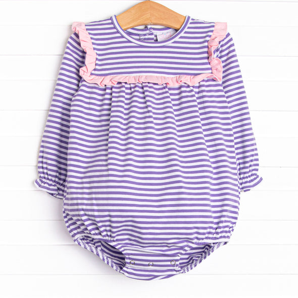 Bonnie Long Sleeve Bubble, Purple Stripe