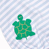 Turtle Time Applique Bubble, Blue Stripe