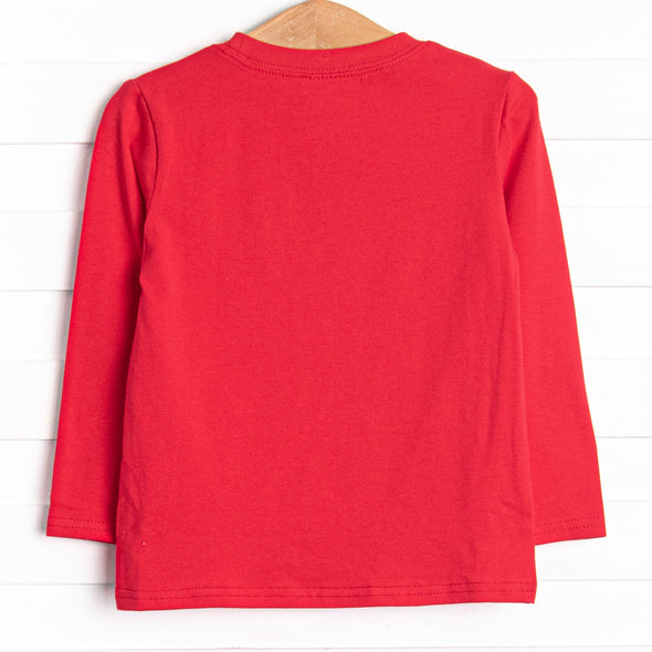 Sweetest Suitor Applique Top, Red