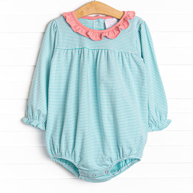 Amelia Bubble, Pink and Mint Stripe