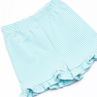 Spill the Tea Applique Ruffle Short Set, Pink