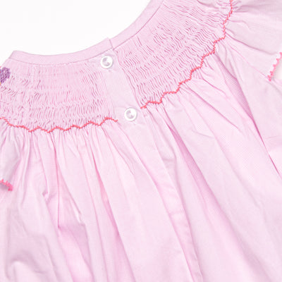 Birthday Girl Smocked Bubble, Pink