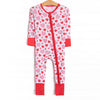 Bubbly Hearts Bamboo Zippy Pajama, Red