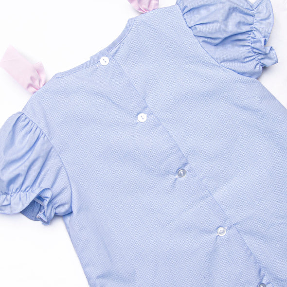 Blooming Love Applique Legging Set, Blue