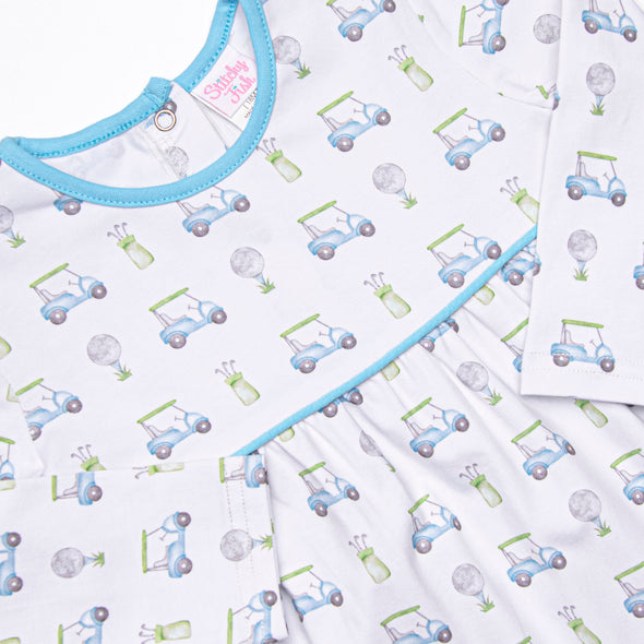 Tee Time Romper, Blue