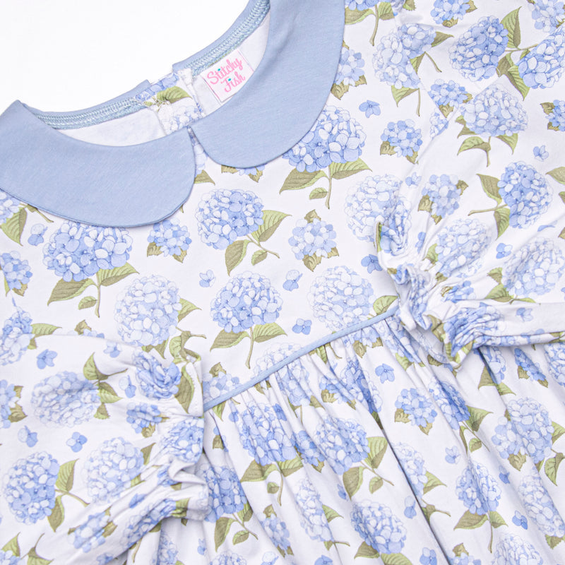 Hydrangea Blooms Dress, Blue Stitchy Fish Hydrangea Blooms Dress, Blue Stitchy Fish