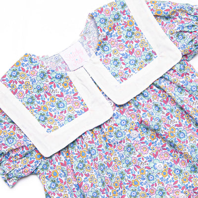 Buttoned Up Blossoms Diaper Set, Purple