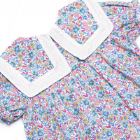 Buttoned Up Blossoms Diaper Set, Purple