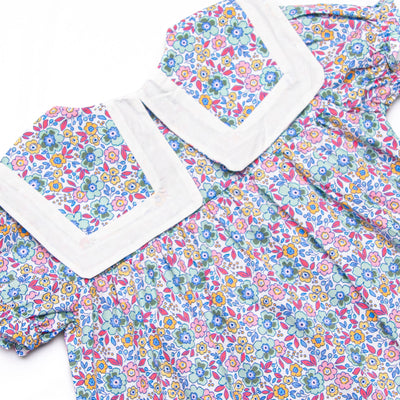 Buttoned Up Blossoms Diaper Set, Purple