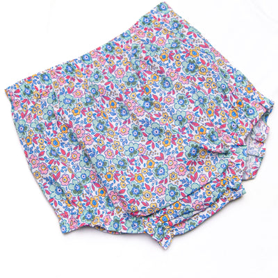 Buttoned Up Blossoms Diaper Set, Purple