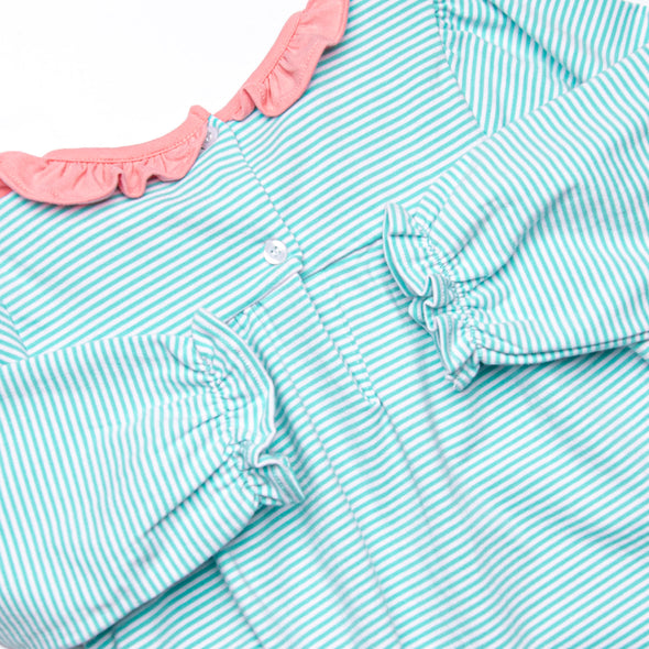 Amelia Bubble, Pink and Mint Stripe