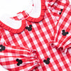 Oh Toodles Embroidered Girl Bubble, Red Check