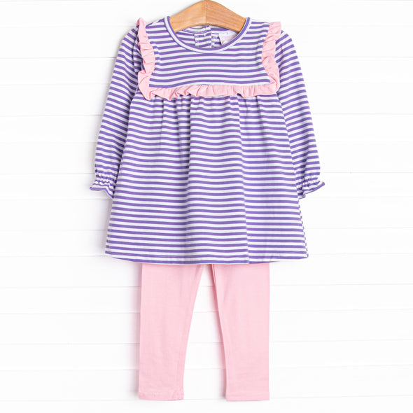 Bonnie Legging Set, Purple Stripe