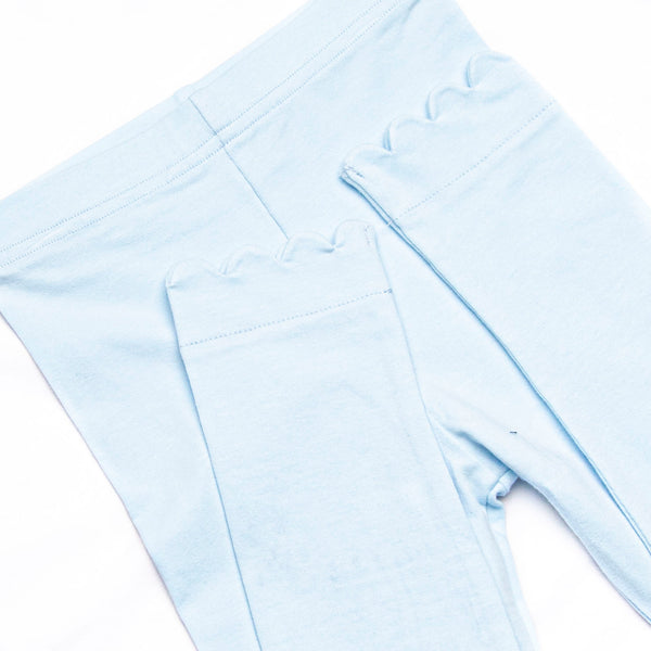 Fairytale Farm Scalloped Collar Pocket Legging Set, Blue