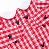 Oh Toodles Embroidered Boy Bubble, Red Check