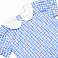 Winslet Windowpane Pant Set, Blue
