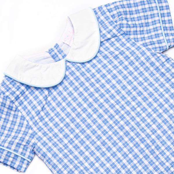 Winslet Windowpane Pant Set, Blue