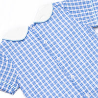 Winslet Windowpane Pant Set, Blue