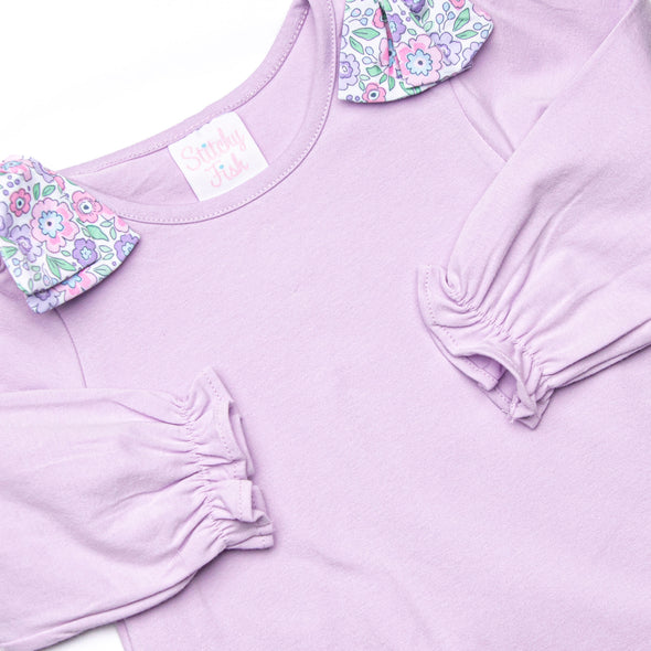 Grow Together Applique Dress, Purple