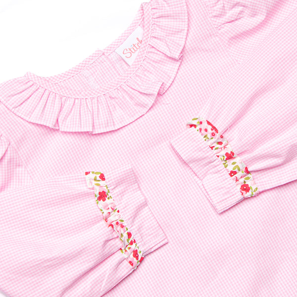 Going Steady Applique Legging Set, Pink