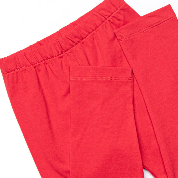 Going Steady Applique Legging Set, Pink